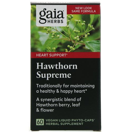 Gaia Herbs, Hawthorn Supreme, 60 Vegan Liquid Phyto-Caps Review