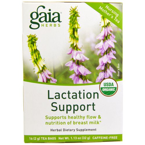 Gaia Herbs, Lactation Support, Caffeine-Free, 16 Tea Bags, 1.13 oz (32 g) Review