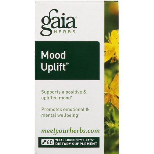 Gaia Herbs, Mood Uplift, 60 Vegan Liquid Phyto-Caps Review