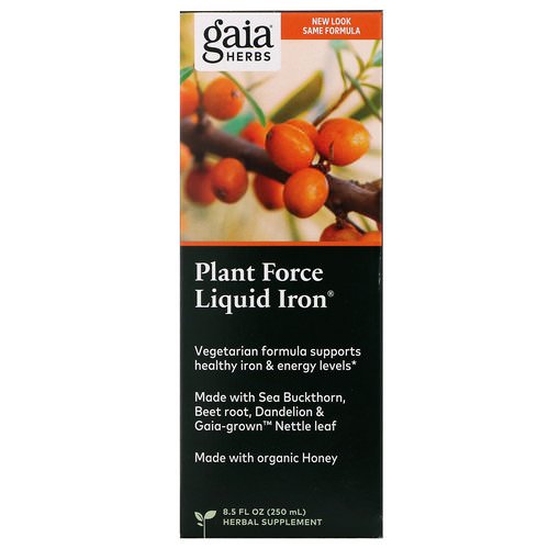 Gaia Herbs, Plant Force Liquid Iron, 8.5 fl oz (250 ml) Review