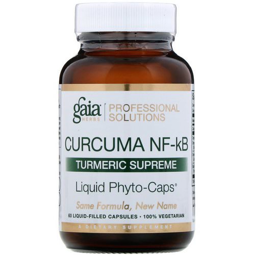 Gaia Herbs Professional Solutions, Curcuma NF-kB, Turmeric Supreme, 60 Liquid-Filled Capsules Review