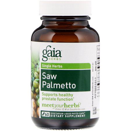 Gaia Herbs, Saw Palmetto, Prostate
