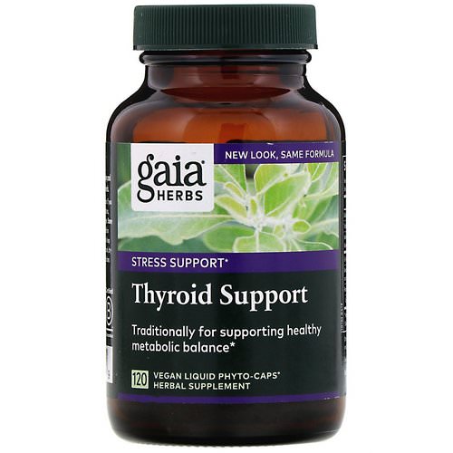 Gaia Herbs, Thyroid Support, 120 Vegan Liquid Phyto-Caps Review