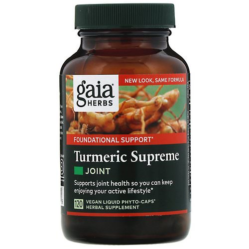 Gaia Herbs, Turmeric Supreme, Joint, 120 Vegan Liquid Phyto-Caps Review