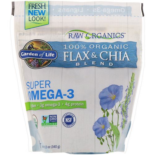 Garden of Life, 100% Organic Flax & Chia Blend, 12 oz (340 g) Review