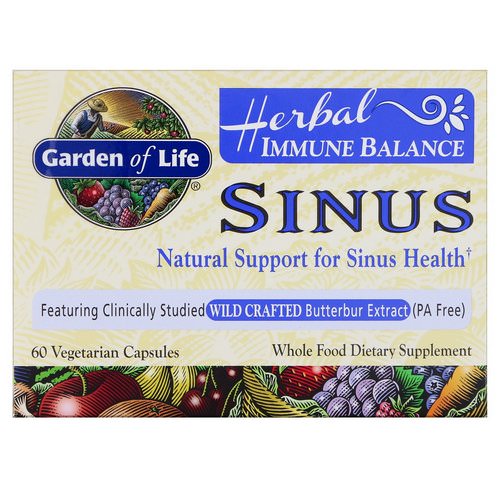 Garden of Life, Herbal Immune Balance, Sinus, 60 Vegetarian Capsules Review