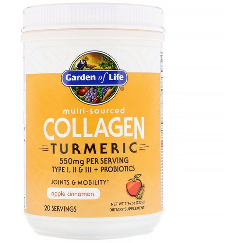 Garden of Life, Multi-Sourced Collagen Turmeric, Apple Cinnamon, 7.76 oz (220 g) Review