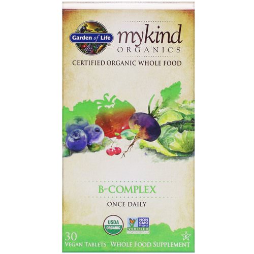 Garden of Life, MyKind Organics, B-Complex, 30 Vegan Tablets Review