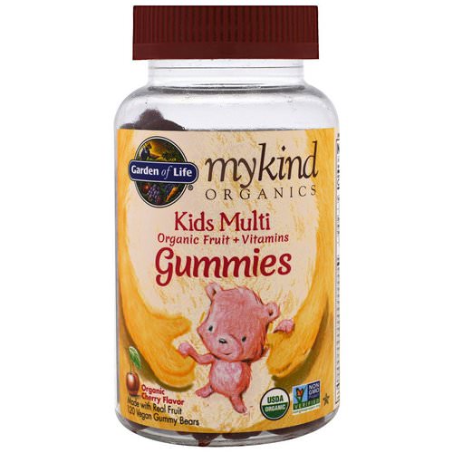 Garden of Life, MyKind Organics, Kids Multi, Organic Cherry Flavor, 120 Gummy Bears Review