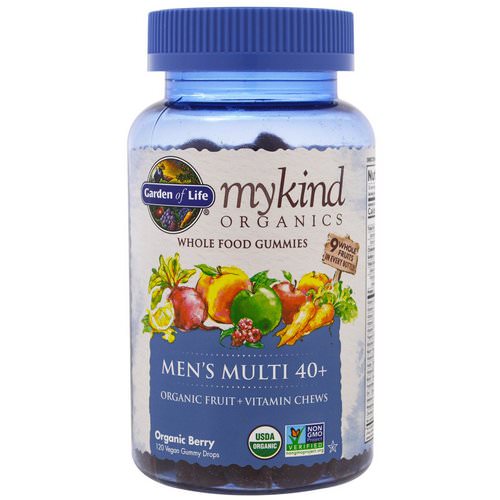 Garden of Life, MyKind Organics, Men's Multi 40+, Organic Berry, 120 Gummy Drops Review