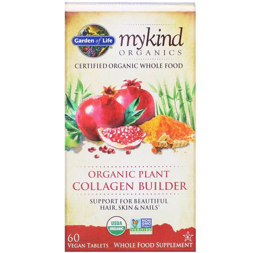 Garden of Life, MyKind Organics, Organic Plant Collagen Builder, 60 Vegan Tablets Review