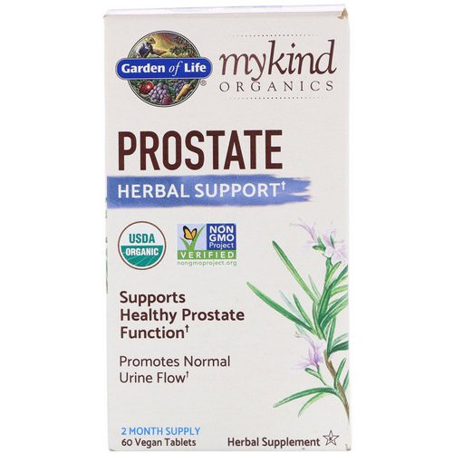 Garden of Life, MyKind Organics, Prostate, Herbal Support, 60 Vegan Tablets Review