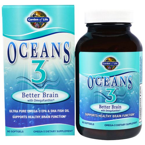 Garden of Life, Oceans 3, Better Brain with OmegaXanthin, 90 Softgels Review