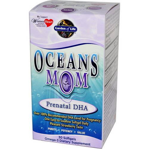 Garden of Life, Oceans Mom, Prenatal DHA, Strawberry Flavor, 30 Softgels Review