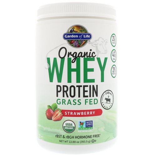 Garden of Life, Organic Whey Protein Grass-Fed, Strawberry, 13.88 oz (393.5 g) Review