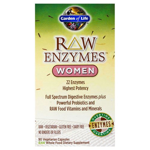 Garden of Life, RAW Enzymes, Women, 90 Veggie Caps Review
