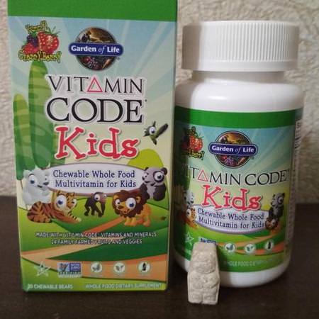 Vitamin Code, Kids, Chewable Whole Food Multivitamin for Kids, Cherry Berry