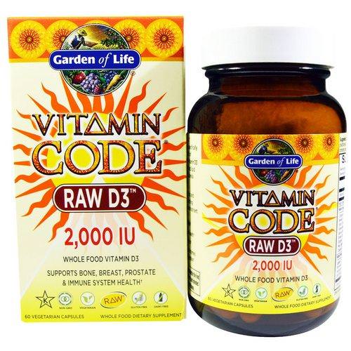 Garden of Life, Vitamin Code, Raw D3, 2,000 IU, 60 Vegetarian Capsules Review