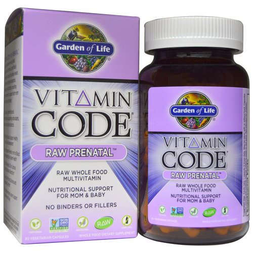 Garden of Life, Vitamin Code, Raw Prenatal, 90 Vegetarian Capsules Review
