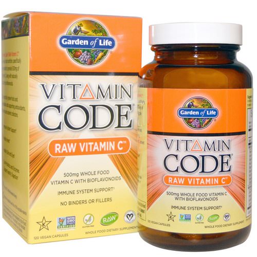 Garden of Life, Vitamin Code, Raw Vitamin C, 120 Vegan Capsules Review