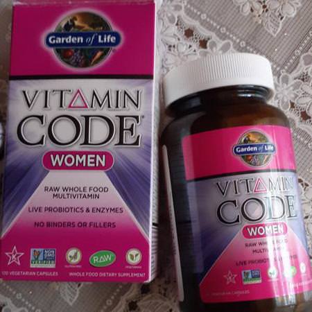 Garden of Life, Vitamin Code, Women, Raw Whole Food Multivitamin, 240 Veggie Caps Review