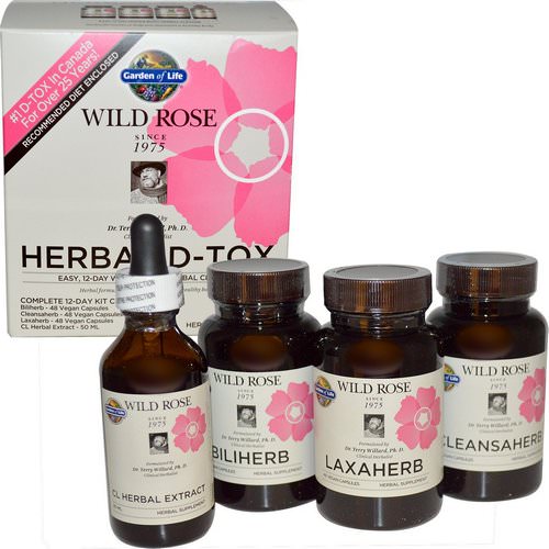 Garden of Life, Wild Rose Herbal D-Tox, 12-Day Kit, 4 Piece Kit Review