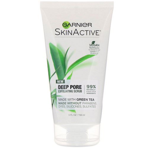 Garnier, SkinActive, Deep Pore Exfoliating Scrub with Green Tea, 5 fl oz (150 ml) Review