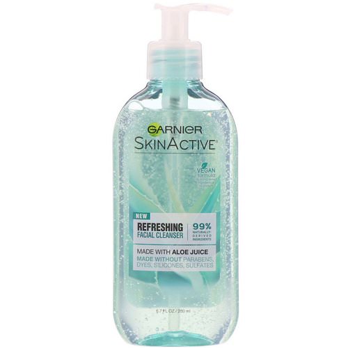 Garnier, SkinActive, Refreshing Facial Cleanser with Aloe Juice, 6.7 fl oz (200 ml) Review