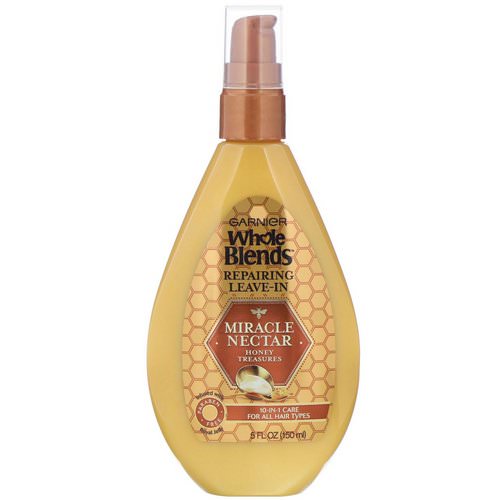 Garnier, Whole Blends, Honey Treasures Miracle Nectar Repairing Leave-In, 5 fl oz (150 ml) Review