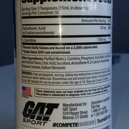 Supplements Amino Acids L-Carnitine No Artificial Colors GAT