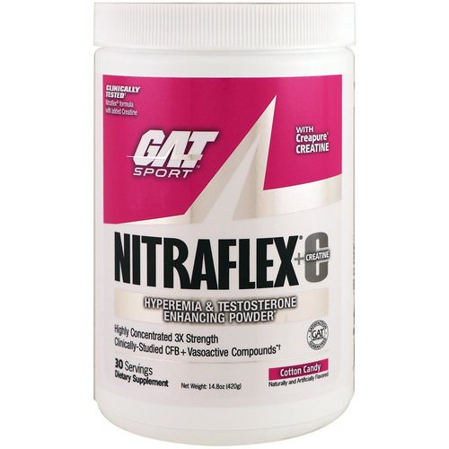 GAT, Nitraflex+C, Cotton Candy, 14.8 oz (420 g) Review