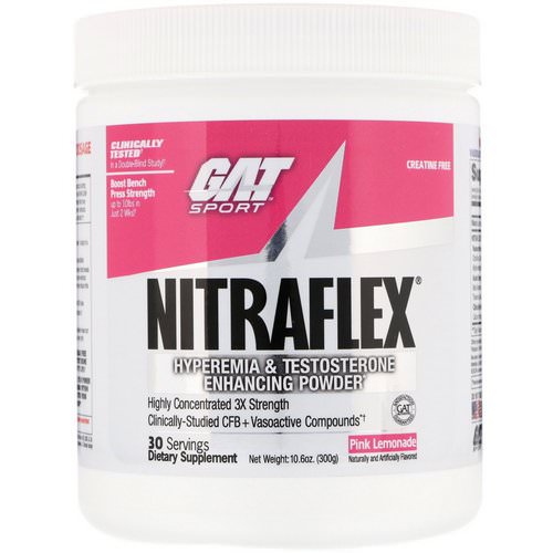 GAT, Nitraflex, Pink Lemonade, 10.6 oz (300 g) Review