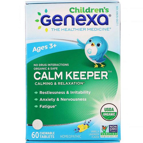 Genexa, Calm Keeper, Calming & Relaxation, Vanilla Lavender Flavor, Ages 3+, 60 Chewable Tablets Review