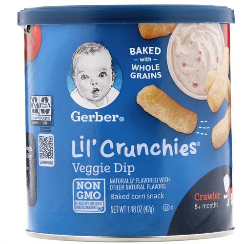 Gerber, Lil' Crunchies, Crawler, 8+ Months, Veggie Dip, 1.48 oz (42 g) Review
