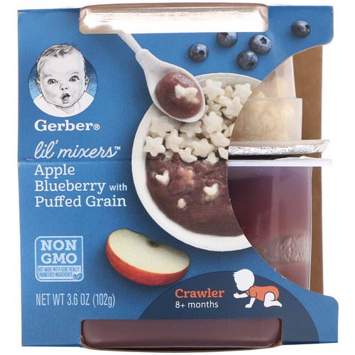 Gerber, Lil' Mixers, 8+ Months, Apple Blueberry With Puffed Grain, 3.6 oz (102 g) Review