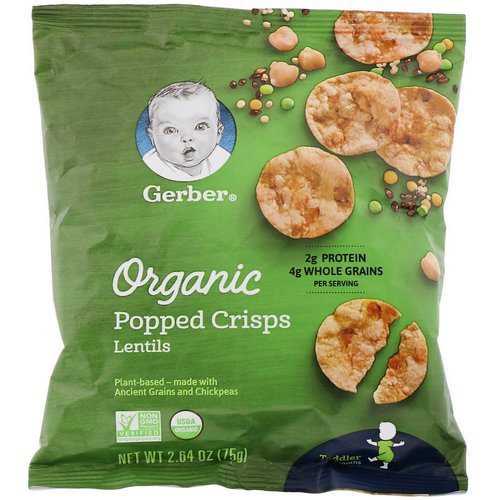 Gerber, Organic Popped Crisps, 12+ months, Lentils, 2.64 oz (75 g) Review