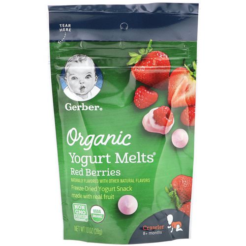 Gerber, Organic Yogurt Melts, Red Berries, 8 + Months, 1.0 oz (28 g) Review