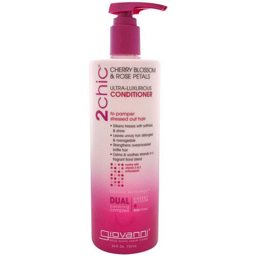 Giovanni, 2chic, Ultra-Luxurious Conditioner, to Pamper Stressed Out Hair, Cherry Blossom & Rose Petals, 24 fl oz (710 ml) Review