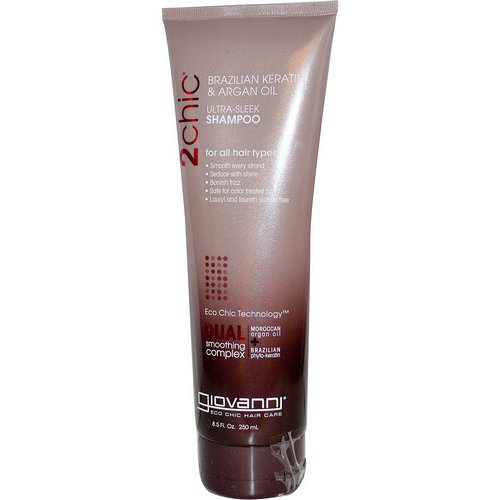 Giovanni, 2chic, Ultra-Sleek Shampoo, Brazilian Keratin & Argan Oil, 8.5 fl oz (250 ml) Review