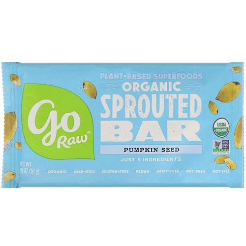 Go Raw, Organic, Pumpkin Seed Sprouted Bar, 1.8 oz (51 g) Review