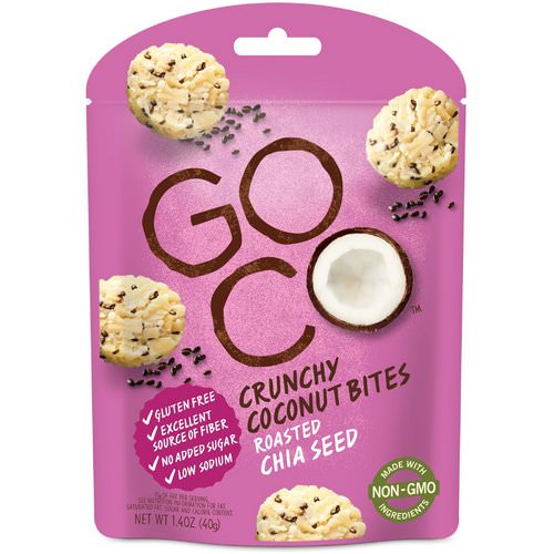 GoCo, Crunchy Coconut Bites, Roasted Chia Seed, 1.4 oz (40 g) Review