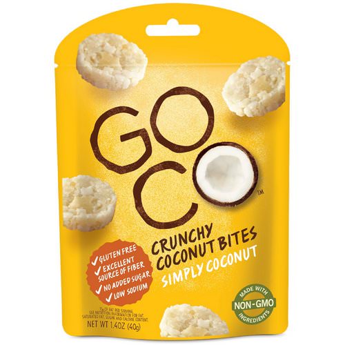 GoCo, Crunchy Coconut Bites, Simply Coconut, 1.4 oz (40 g) Review