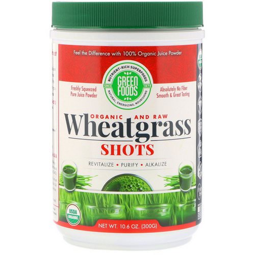 Green Foods, Organic & Raw, Wheatgrass Shots, 10.6 oz (300 g) Review