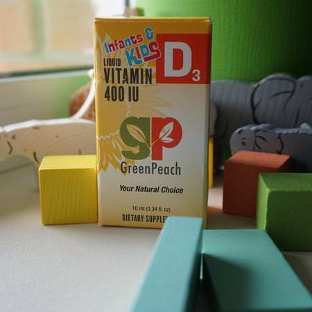 GreenPeach, Infants & Kids + Adults, Liquid Vitamin D3, 400 IU, 0.34 fl oz (10 ml) Review