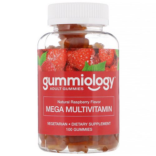 Gummiology, Adult Mega Multivitamins Gummies, Natural Raspberry Flavor, 100 Vegetarian Gummies Review
