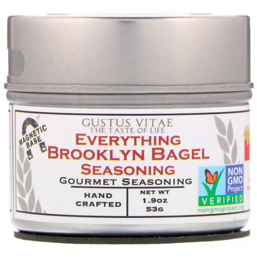 Gustus Vitae, Everything Brooklyn Bagel Seasoning, 1.9 oz (53 g) Review