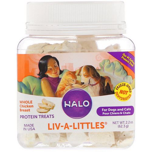 Halo, Liv-A-Littles, Protein Treats, Whole Chicken Breast, For Dogs & Cats, 2.2 oz (62.3 g) Review
