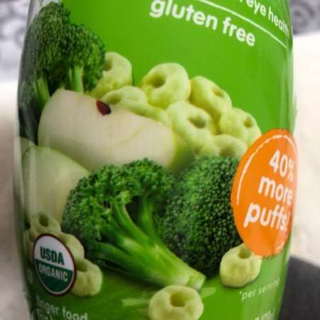 Happy Family Organics, Superfood Puffs Veggie, Fruit & Grain, Apple & Broccoli, 2.1 oz (60 g) Review