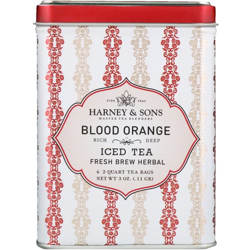 Harney & Sons, Blood Orange Iced Tea, 6 - 2 Quart Tea Bags, 3 oz (0.11 g) Review