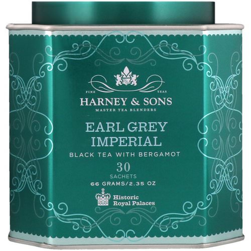 Harney & Sons, Earl Grey Imperial, Black Tea with Bergamot, 30 Sachets, 2.35 oz (66 g) Each Review